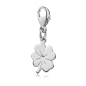Preview: Charm Kleeblatt Silber 925/000 rhodiniert