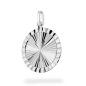 Preview: Anhänger rund Ø 16mm diamantiert Silber 925/000 rhodiniert