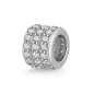 Preview: Charm Divider 45 Zirkonia Ø 8mm Silber 925/000