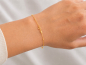 Preview: Ankerarmband mit 2mm Kugeln 17/19cm Silber 925/000 vergoldet