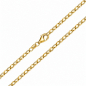 Preview: Charm-Erbsarmband oval 2.7mm breit 19cm Silber 925/000 vergoldet
