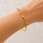 Preview: Paperclip-Armband 2,5mm breit Silber 925/000 vergoldet