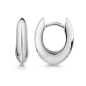 Preview: Klappcreolen oval 15 x 12mm Silber 925/000 rhodiniert