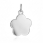 Preview: Anhänger Gravurplatte Blume Ø 13mm Silber 925/000