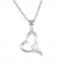 Preview: Collier Herz mit Zirkonia Echt Silber 925/000