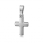 Mobile Preview: Anhänger Kreuz seidenmatt 12mm Silber 925/000 rhodiniert
