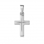 Mobile Preview: Anhänger Kreuz seidenmatt/diamantiert 16mm Silber 925/000 rhodiniert