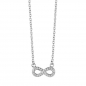 Preview: Collier Infinity mit 23 Zirkonia Echt Silber 925/000