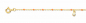 Preview: Armband 3 Zirkonia / Perlen orange Silber 925/000 vg.