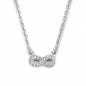 Preview: Collier Infinity mit 17 Zirkonia 40+5cm Silber 925/000