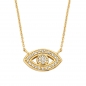 Preview: Collier mit Auge 27 Zirkonia 925/000 vergoldet