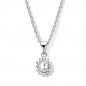 Preview: Collier mit 13 Zirkonia Silber 925/000 rhodiniert