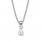 Preview: Collier mit Zirkonia in Topfenform Silber 925/000 rhodiniert