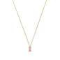 Preview: Collier Zirkonia Pink in Baguetteschliff 6x3mm Silber 925/000 vergoldet