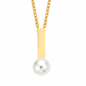 Preview: Collier mit SWZP 5mm Gold 585/000
