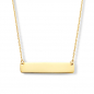 Preview: Collier mit Gravurplatte 25 x 5,2mm Gold 585/000