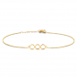 Preview: Armband mit Zwischenteil 3 Kreise Gold 585/000