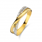 Preview: Damenring mit 38 Zirkonia Gold 585/000