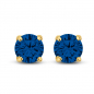 Preview: Ohrstecker Zirkonia blau 5 mm Gold 585/000