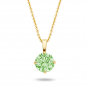 Preview: Collier mit Anhänger Zirkonia peridot 4 mm Gold 585/000