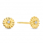 Preview: Ohrstecker Blume mit Zirkonia Gold 585/000