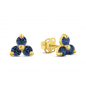 Preview: Ohrstecker mit 6 Zirkonia blau Gold 585/000