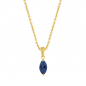 Preview: Collier Anhänger Zirkonia blau Gold 585/000