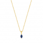 Preview: Collier Anhänger Zirkonia blau Gold 585/000