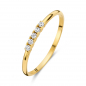 Preview: Damenring mit 5 Zirkonia Gold 585/000