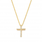 Preview: Collier mit Anhänger Kreuz 16 Zirkonia Gold 585/000