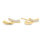 Preview: Ohrstecker mit 10 Zirkonia Gold 585/000