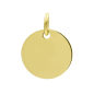 Preview: Anhänger Gravurplatte rund Ø 18mm Gold 585/000