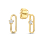 Preview: Ohrstecker Oval 2 Zirkonia Gold 585/000