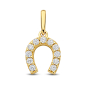 Preview: Anhänger Hufeisen 11 Zirkonia Gold 585/000