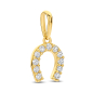 Preview: Anhänger Hufeisen 11 Zirkonia Gold 585/000