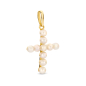 Preview: Anhänger Kreuz 10 Süßwasserzuchtperlen Gold 585/000