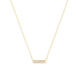 Preview: Collier 43/41/38 cm Barren mit Zirkonia Gold 585/000