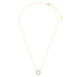 Preview: Collier 43/41/38 cm Donut mit Zirkonia  Gold 585/000