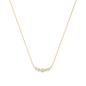 Preview: Collier 43/41/38 cm Curve mit Zirkonia Gold 585/000
