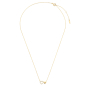Preview: Collier 43/41/38 cm mit zwei Herzen Gold 585/000