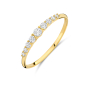 Preview: Damenring mit 9 Zirkonia Gold 585/000