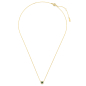 Preview: Collier 43/41/38 cm mit Zirkonia weiß/grün Gold 585/000