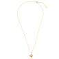 Preview: Collier 43/41/38 cm mit Herzanhänger Gold 585/000