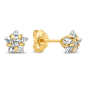 Preview: Ohrstecker 5mm mit Stern-Zirkonia Gold 585/000