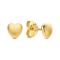 Preview: Ohrstecker Herz mattiert 4,4 mm Gold 585/000
