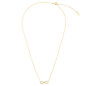 Preview: Collier 43/41/38 cm Infinity mit Zirkonia Gold 585/000