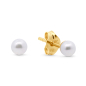 Preview: Ohrstecker Süßwasser-Zuchtperle 3 - 3,5mm Gold 585/000