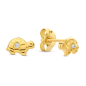 Preview: Ohrstecker Schildkröte 5,9mm Zirkonia Gold 585/000