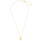 Preview: Collier 43/41/38 cm mit Herzanhänger diamantiert Gold 585/000