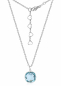 Preview: Collier mit Quarz in Swiss Blue 13x13mm Silber 925/000